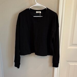 a new day Black Ribbed Long Sleeve Tee
